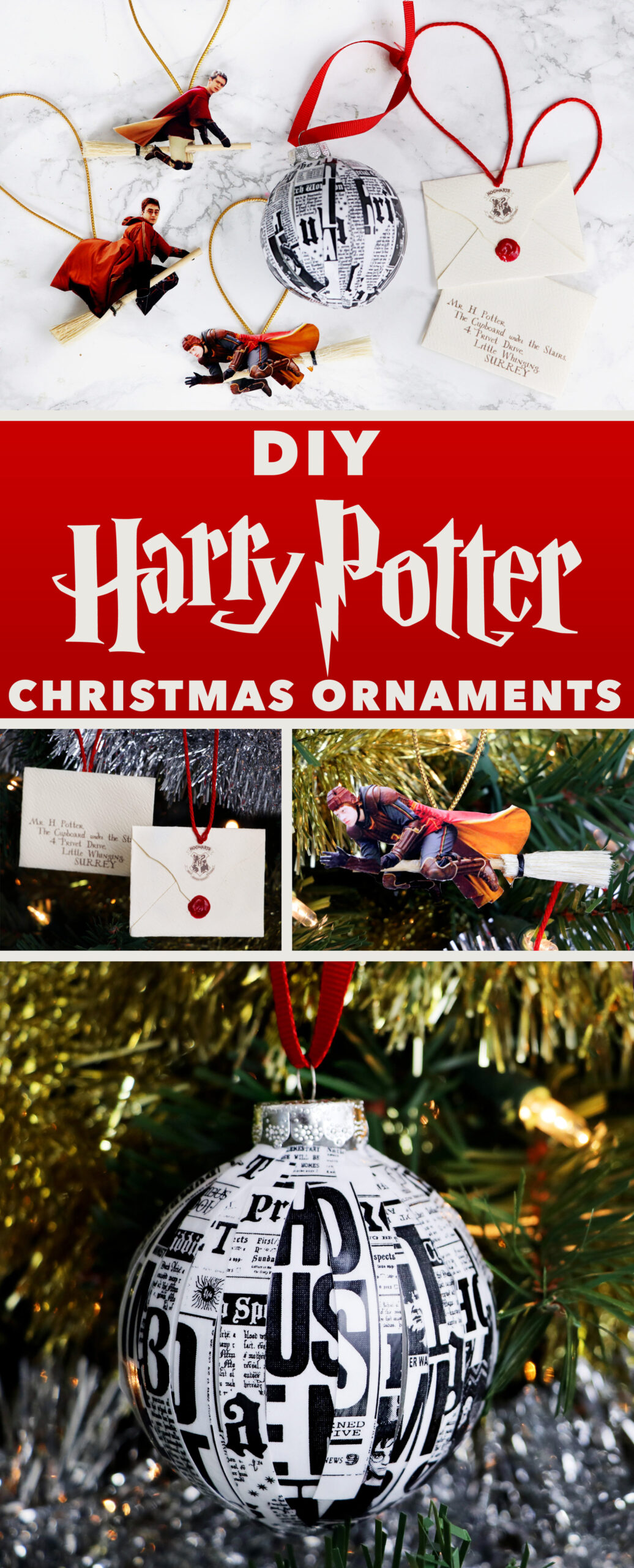 DIY Harry Potter Christmas Ornaments ~ Project For Awesome 2016